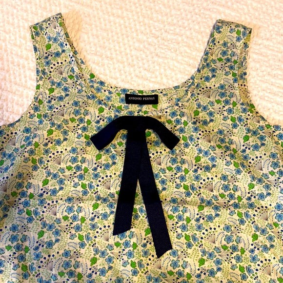 Vintage like Cotton Floral Top by Antonio Pernas, S - Picture 2 of 8